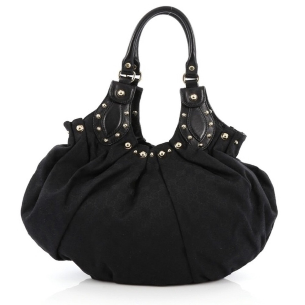 Gucci GG Canvas Studded Pelham Hobo Bag